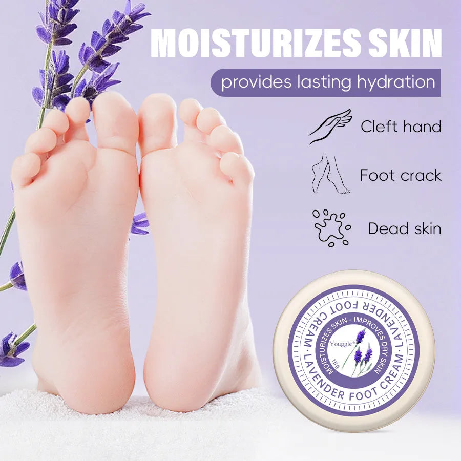 Lavender Anti Fungal Foot Repair Cream 15g tube for dead skin removal and moisturizing foot care