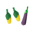 Natural loofah carrot chew toy, 20 cm, for hamsters and rabbits, with woven texture