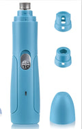 Blue electric pet nail grinder with diamond grinding head, 15.3 x 3.3 cm, for dogs cats and small pets