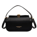 A personalised ladies' shoulder messenger bag in PU leather, showing the lettering feature and topstitching detail.