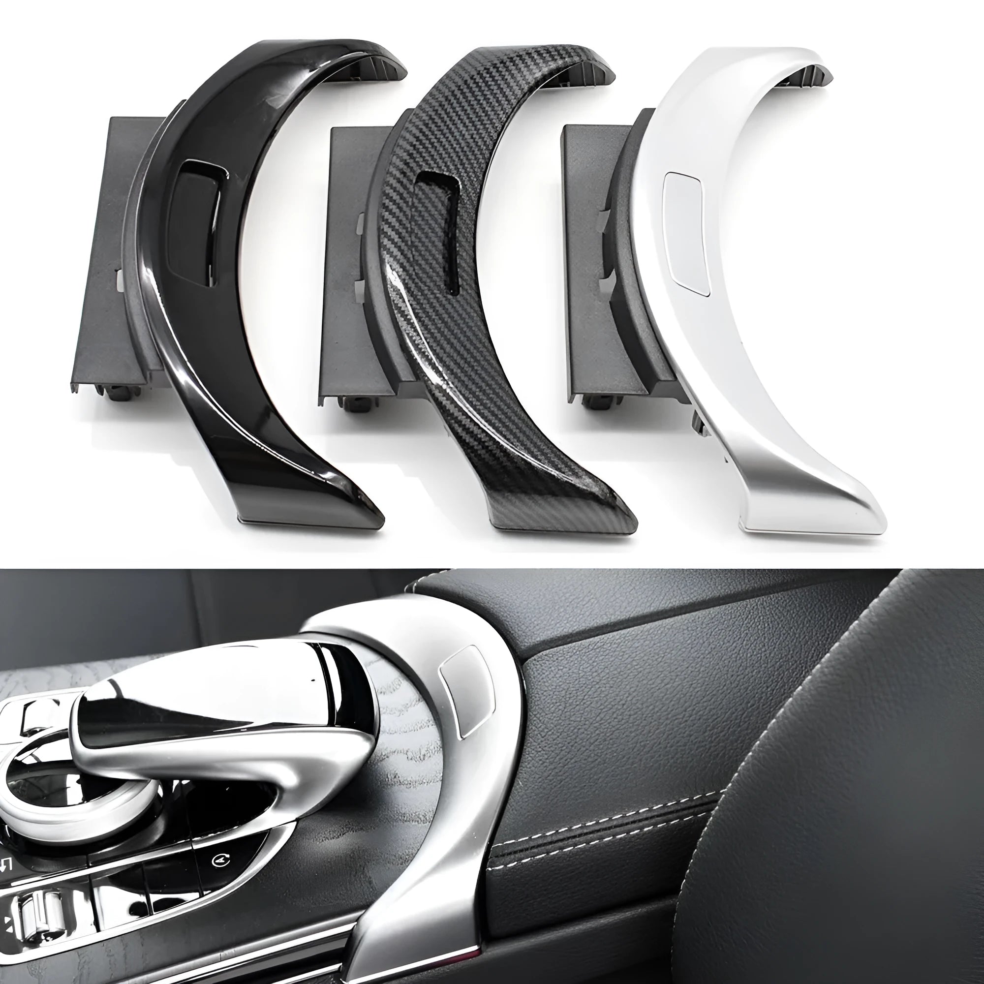 Mercedes-Benz C-Class GLC-Class armrest storage box electroplated replacement button panel