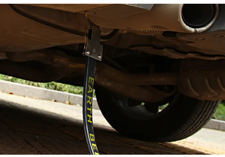 Black car electrostatic grounding belt with 370mm copper chain for saloons, SUVs, and vans