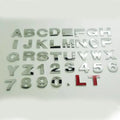 Metal 3D car bumper sticker with raised English letter on vehicle surface