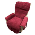 Polyester sofa cushion slipcover in a lambswool beige colour, shown on a seat cushion.