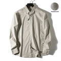 Men's washed cotton cardigan in solid colour with houndstooth pattern, available in green, khaki, red, sizes L to XXXXL
