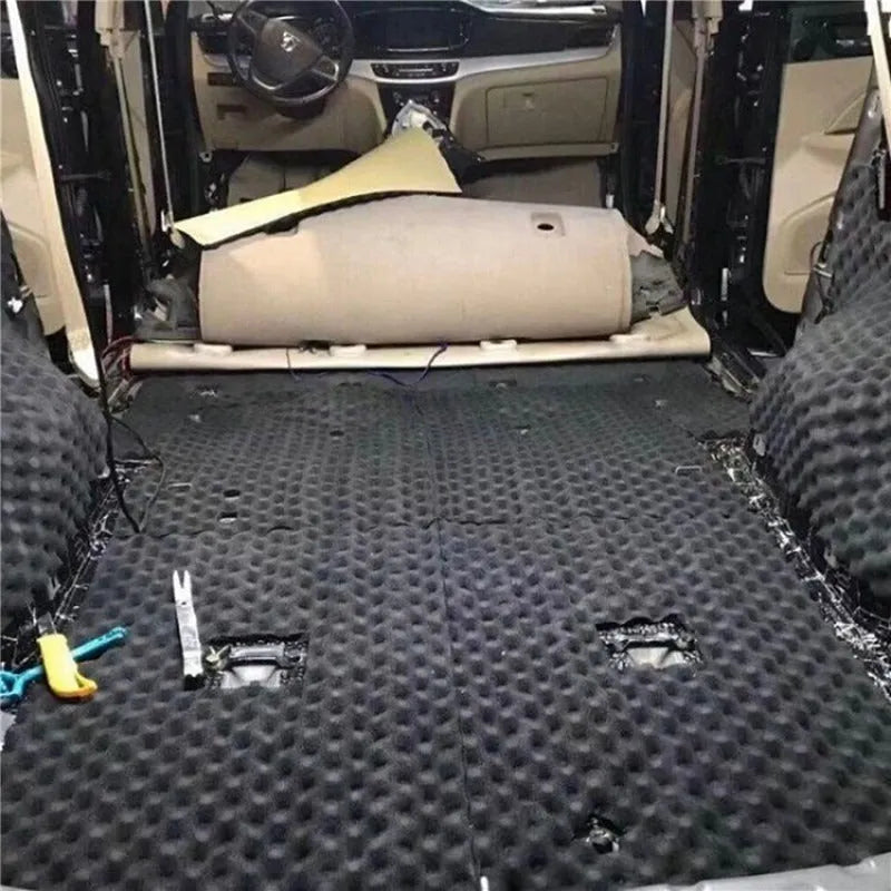 Black car sound-absorbing sponge band 80cm long 25cm wide 1cm thick for exterior noise insulation
