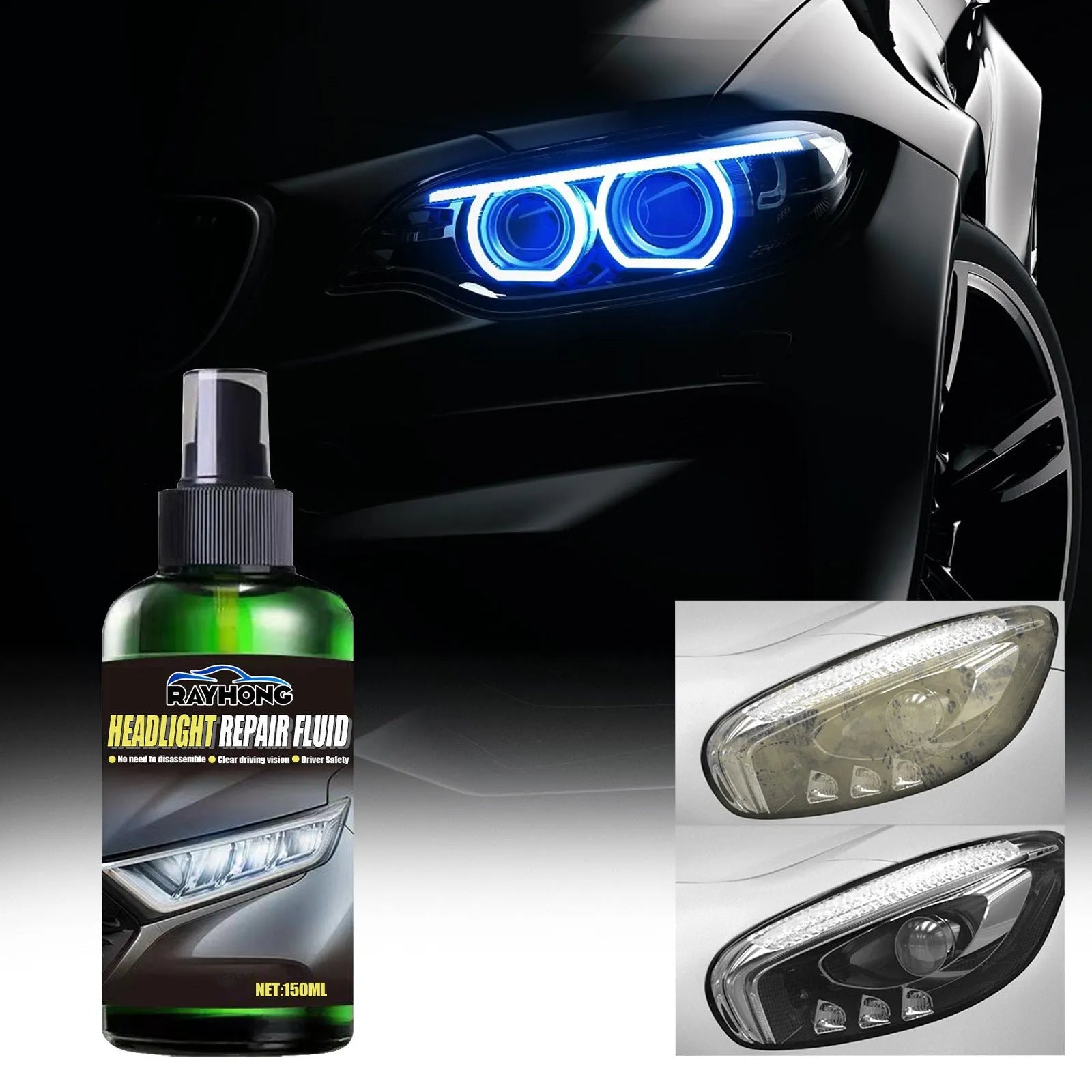 150ml car lamp repairing liquid bottle for headlight restoration and plastic lens brightening