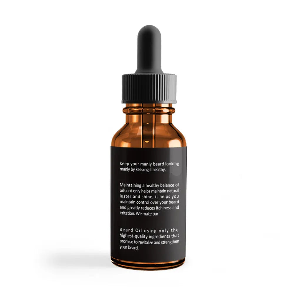 30ml bottle of jojoba beard oil for moisturising and softening facial hair