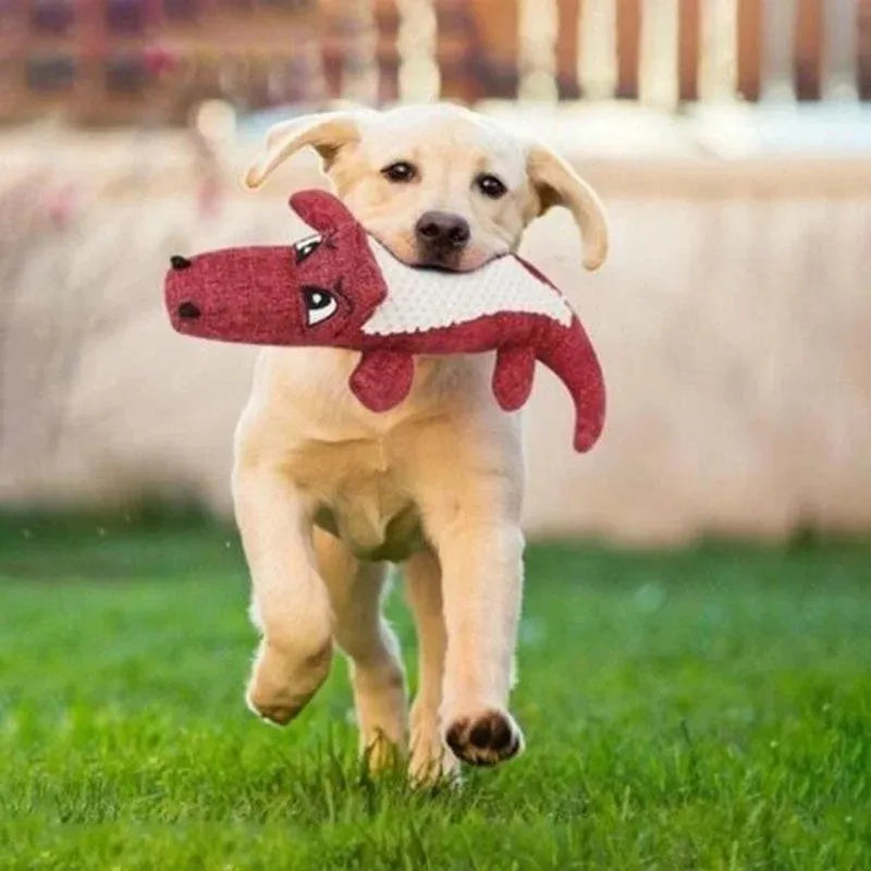 Blue corn-shaped plush pet toy with grid texture for cats and dogs biting