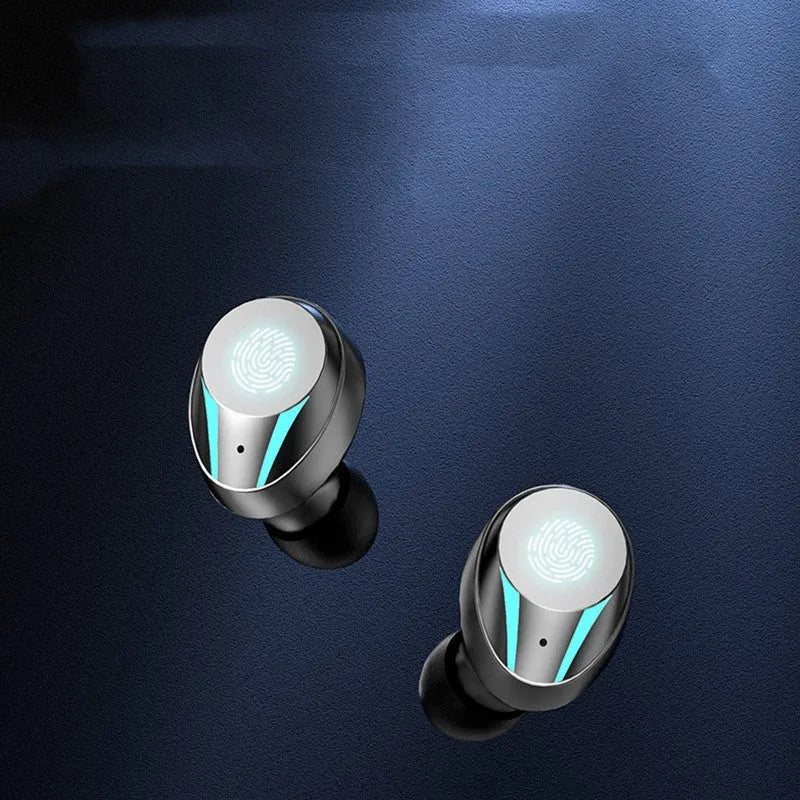 Outdoor small steel cannon wireless Bluetooth earphones in black with ABS build and USB charging