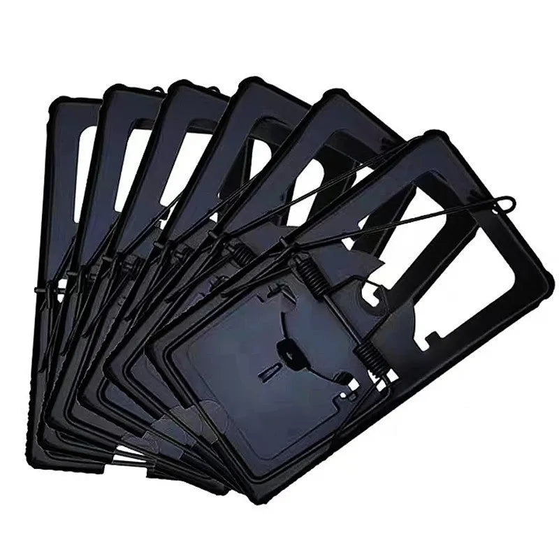 Automatic humane mouse cage trap in metal and plastic, shown in small, medium, and large sizes for indoor rodent control.