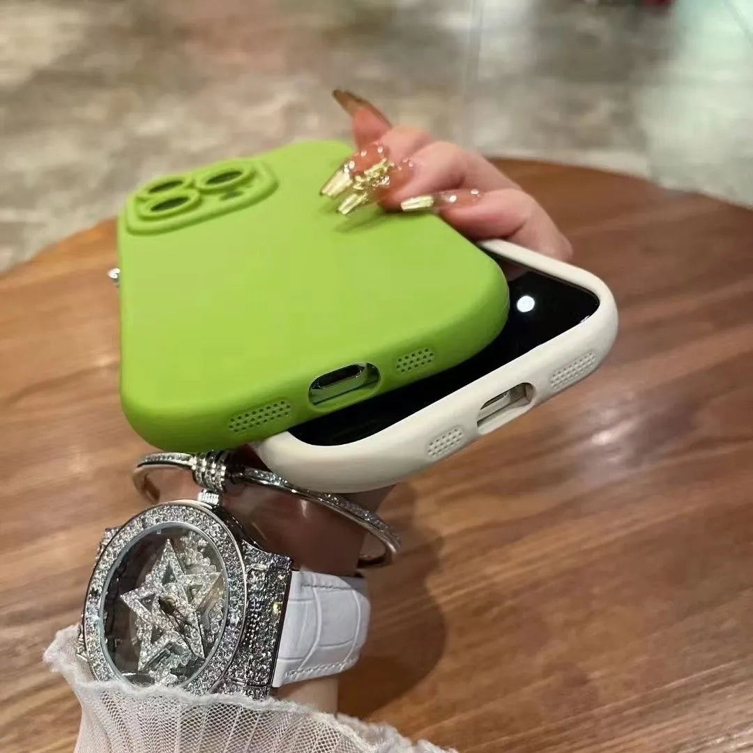 Electroplated solid colour silicone TPU drop-resistant protective phone case for iPhone models