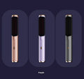 Wireless straight comb hair styling tool in rose gold colour with ceramic plates