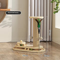 Solid wood cat turntable scratching post with elliptical spinning platform and climbing frame