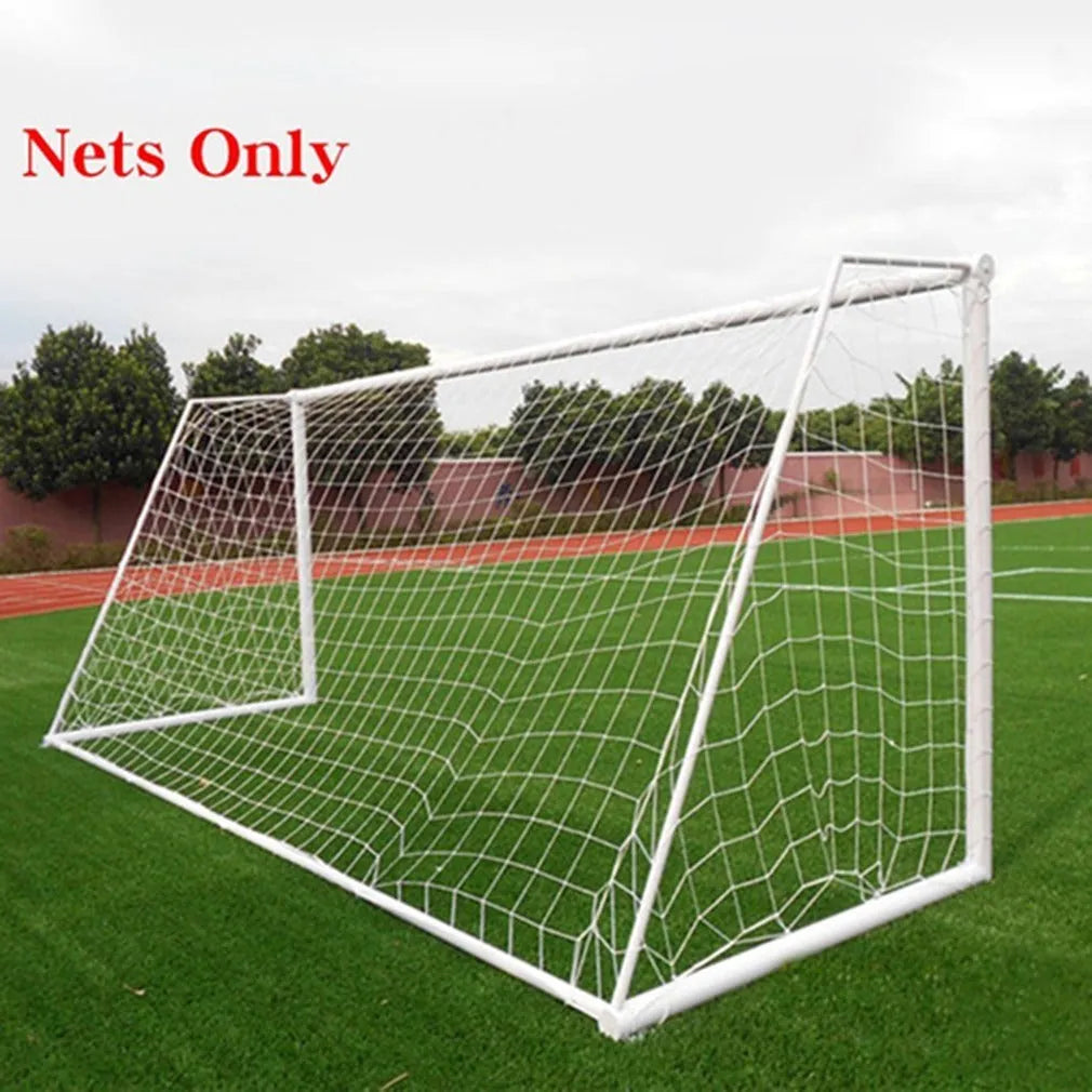 White football mesh net for foot basket row sports and table tennis, available in five sizes, 0.5 cm rope diameter