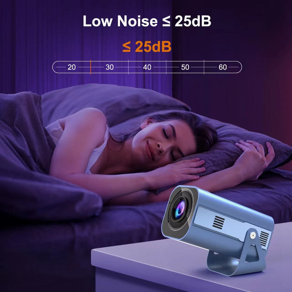 H96MaxB11 portable projector 200 lumens 4K HD with Android Wi-Fi and UK power supply