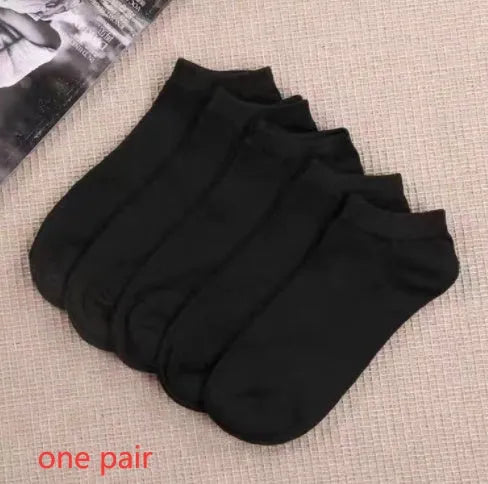 Degner unisex cotton polyester boat socks and tube socks in black white grey – 5 pairs pack