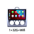 Volkswagen Fox car stereo with 9-inch touchscreen and integrated manual air conditioning control buttons