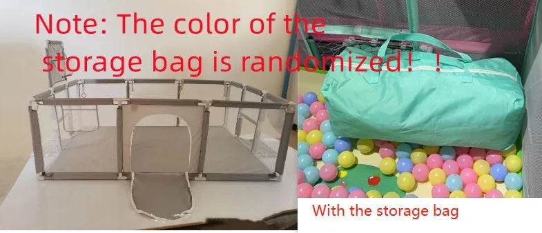 Children's playpen tent with stainless steel frame and Oxford cloth fabric in available colours
