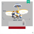 Smart Fighter Boy ceiling fan light with acrylic shade and metal blades for bedroom installation