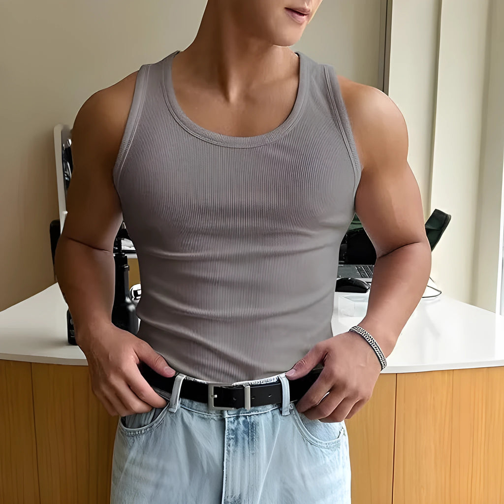 Men's tight fit round neck workout T-shirt in polyester with wool lining, shown in multiple colours.