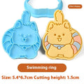 Three-dimensional puppy cartoon biscuit mould with birthday hat design for baking dog-themed cookies