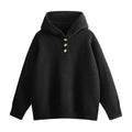 Men's hooded chenille sweater loose batwing sleeve pullover available in four colours