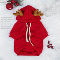 Red polyester cotton Halloween elk Christmas pet costume for dogs and cats