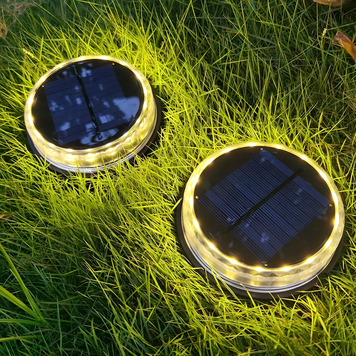 Solar buried light 121x121x26mm square ABS AS ground lamp with 17 LED 13lm for courtyard and lawn