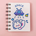 Astronaut series pocket flipper notebook in A6 size, showing one of the four illustrated cover options.