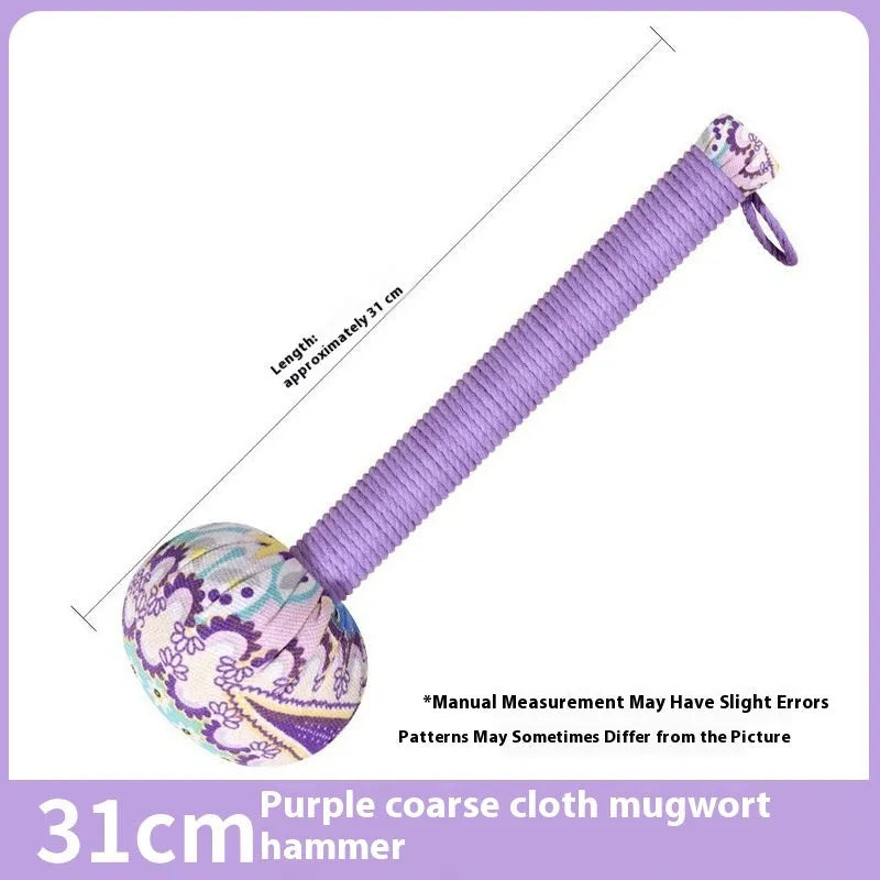 Argy wormwood massage hammer in green colour with 26cm handle length