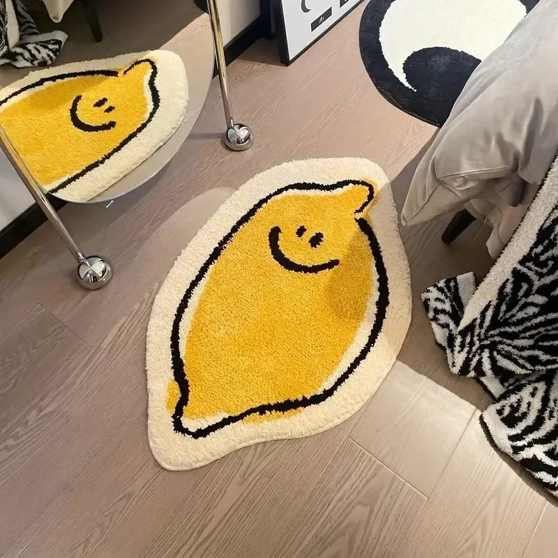 Cartoon non-slip absorbent bathroom mat in polyester fibre, anti-fouling, available in 40x60cm size