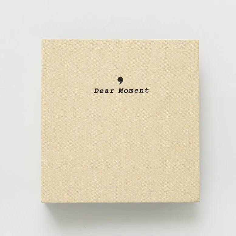 Cotton and linen loose-leaf pocket album for 3-inch and 5-inch photos in beige