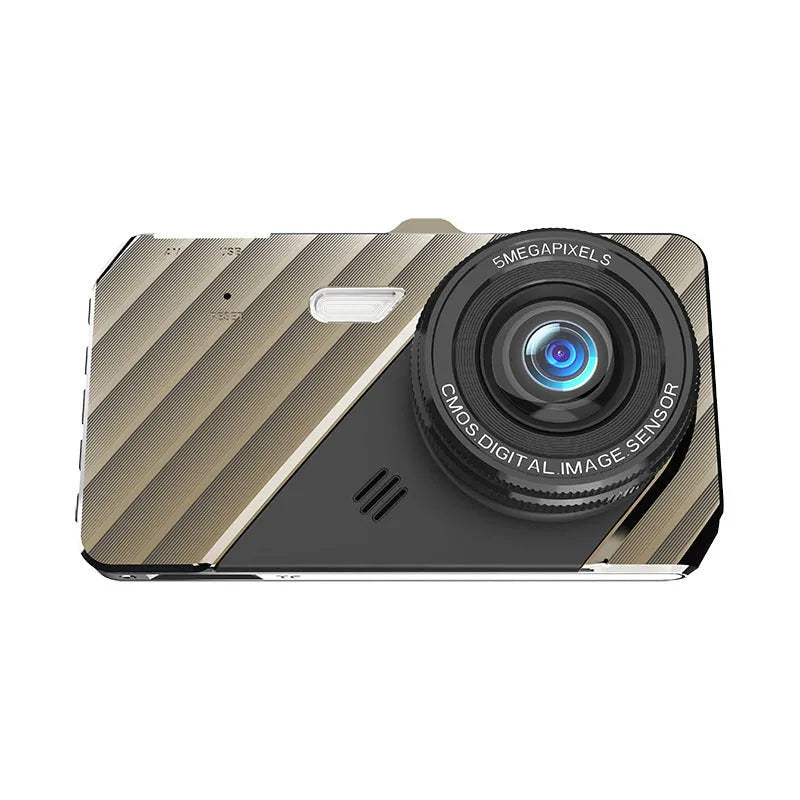 4 inch front and rear dual lens dashcam with touch screen display in colour match finish