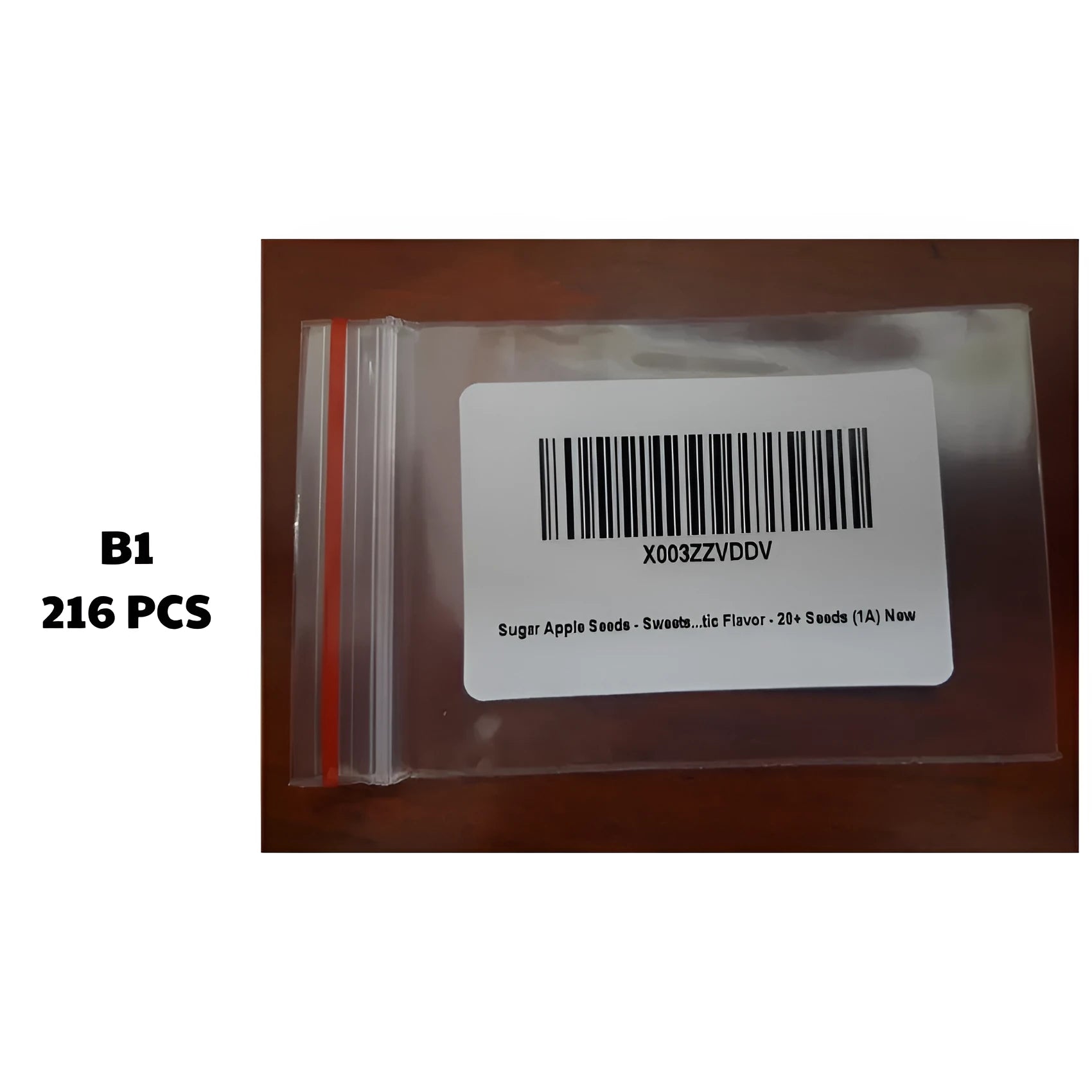 Packet containing 216 sugar apple seeds for tropical fruit tree gardening