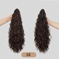 Synthetic corn curler wig with a textured water ripple grip ponytail, shown in a shade from the available colour range.
