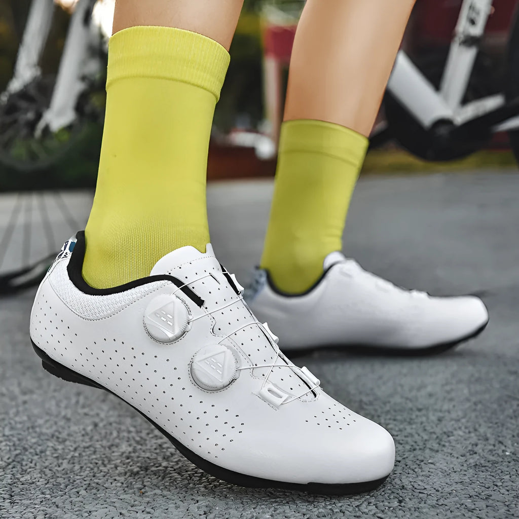 6099 road bike cycling shoes breathable lightweight with lock option for men and women