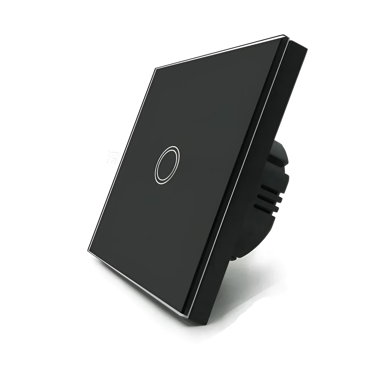 Tempered glass touch light switch in black, golden or white for 220V home lighting control