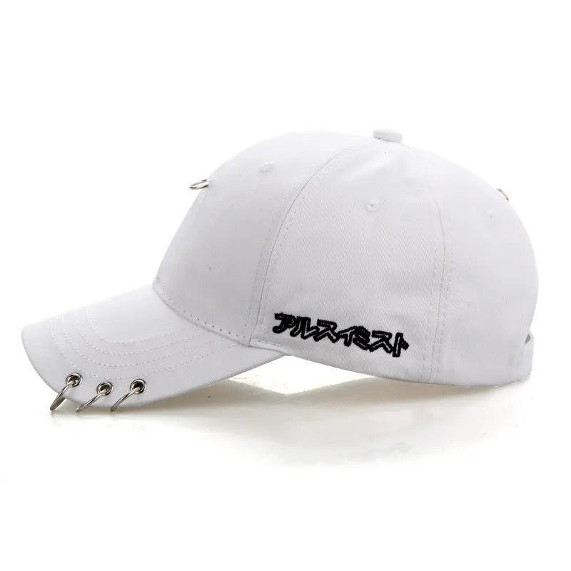 Korean summer baseball cap cotton duck tongue unisex sports fashion hat in black