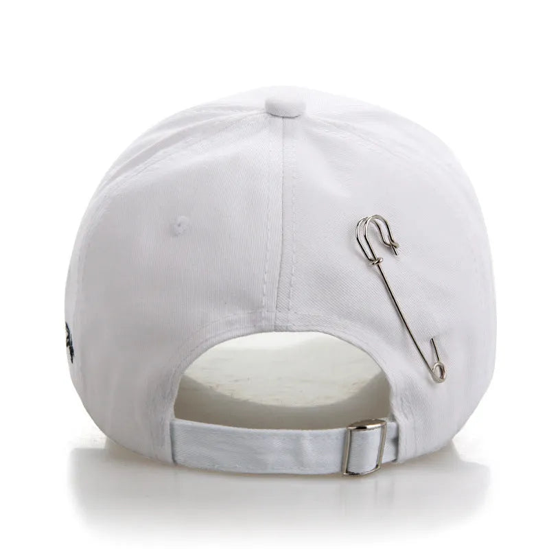 Korean summer baseball cap cotton duck tongue unisex sports fashion hat in black