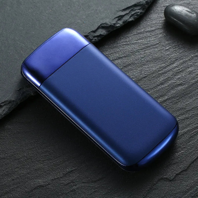 Y10 portable power bank with LCD screen showing battery percentage, in a choice of colours including black, gold, and rose gold.