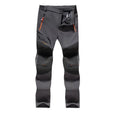Men's black waterproof fleece-lined trousers for outdoor autumn winter activities