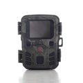 Black plastic infrared night vision monitoring device on a colour box with accessories.