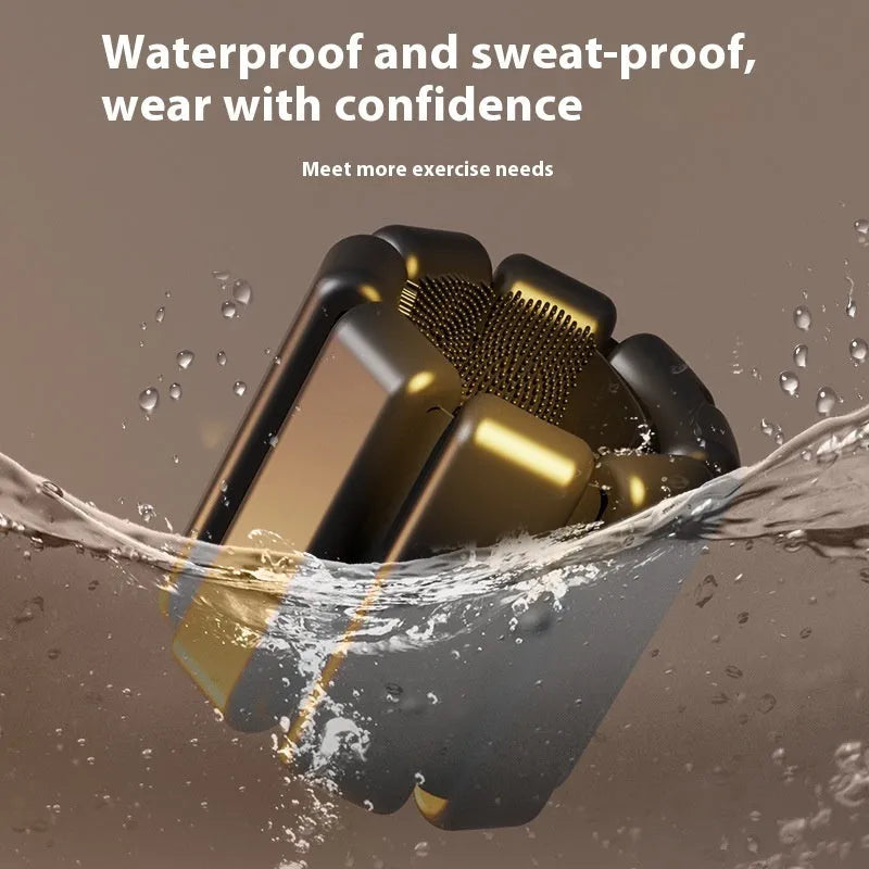 Silicone fitness wrist weight bracelet with Velcro strap in black, shown on a wrist.