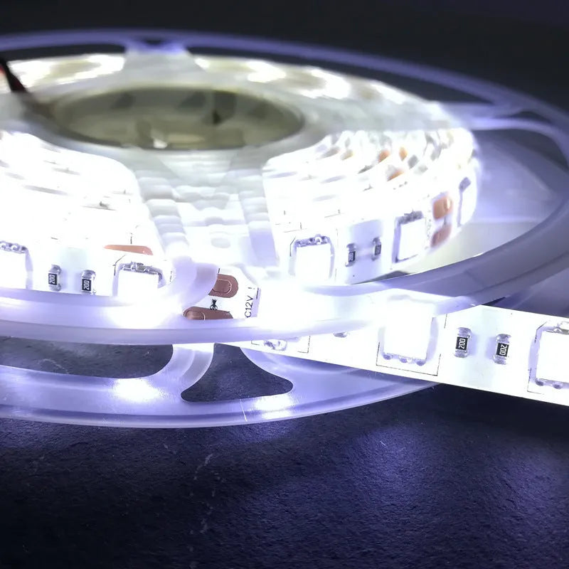 Epoxy waterproof flexible LED light strip showing 5050 beads and 10mm width