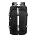 Lightweight nylon gym bag 18 inch 36-55 litre capacity black blue light grey maple leaf print