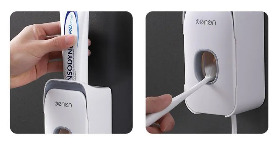 Automatic toothpaste dispenser with touch sensor on wall-mounted ABS plastic housing