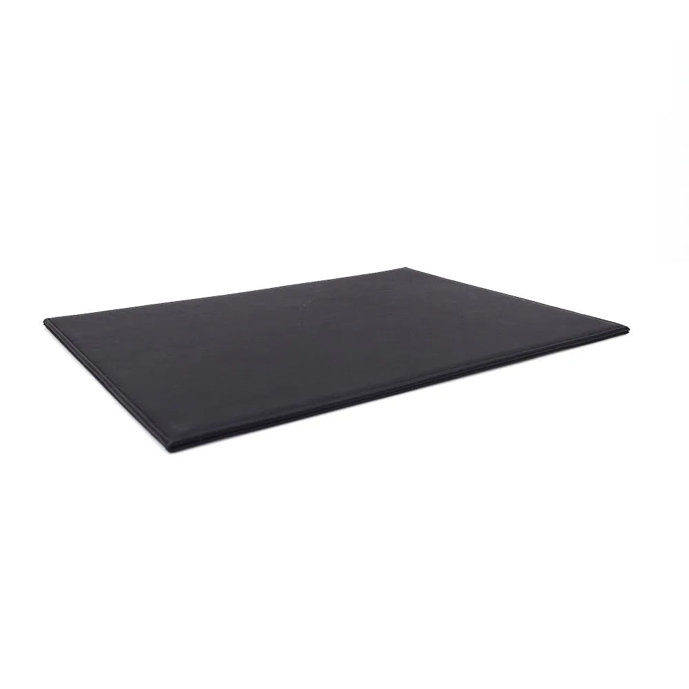 Durable black laptop cooling pad with printing pattern and anti-radiation features on a desk.