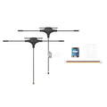 ELRS dual-frequency FPV receiver base station with two T-shaped antennas and installation accessories.