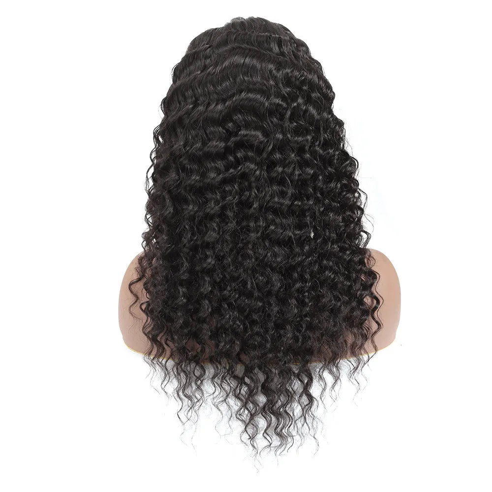 Human hair lace front wig for women in 1b natural colour, 8 to 20 inch length, lightweight 157-212g